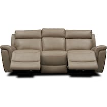 brooklyn white power reclining sofa   