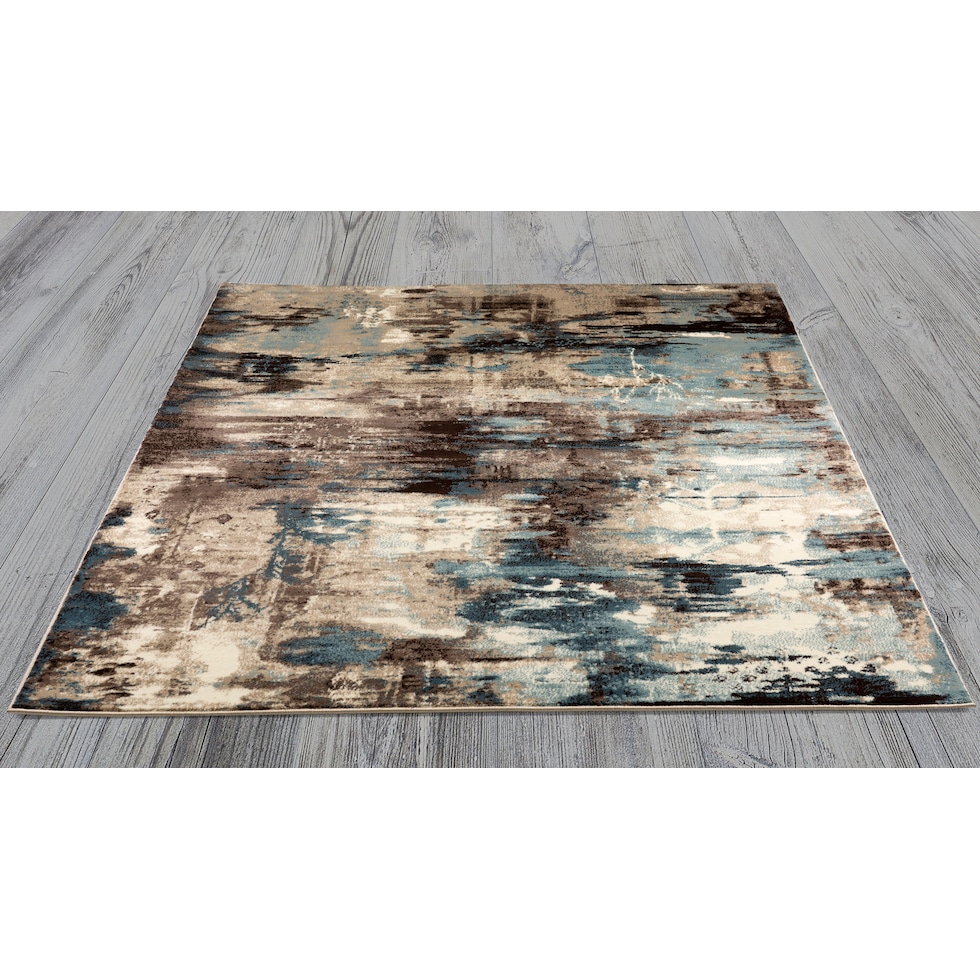 brown multi area rug  x    