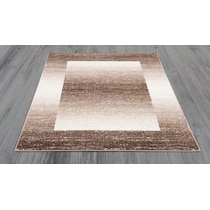 brown white area rug  x    