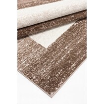 brown white area rug  x    