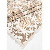 brown white area rug  x    