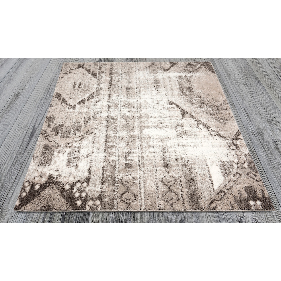 brown white area rug  x    