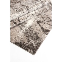 brown white area rug  x    