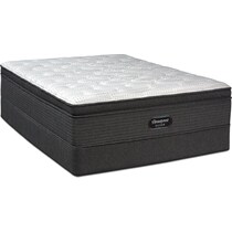 brs rest soft white queen mattress split foundation set   
