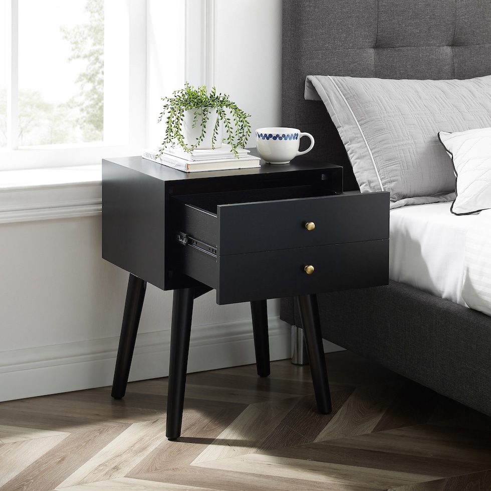 bruce black nightstand   