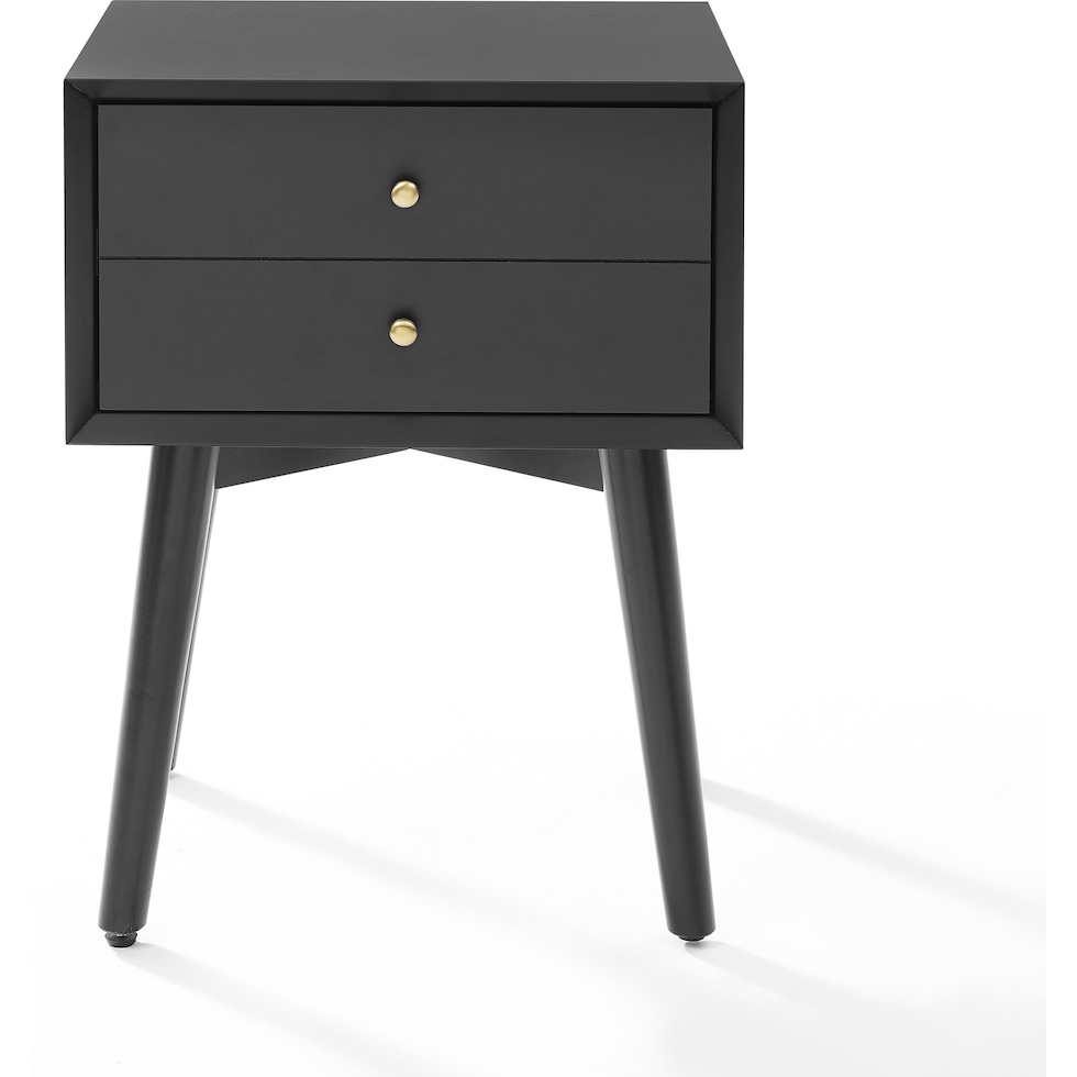 bruce black nightstand   