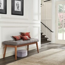bruce dark brown bench   
