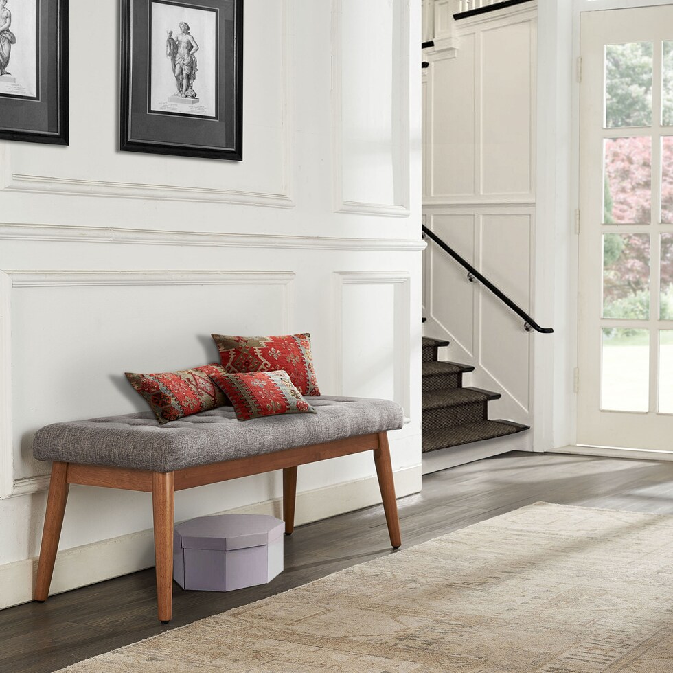 bruce dark brown bench   