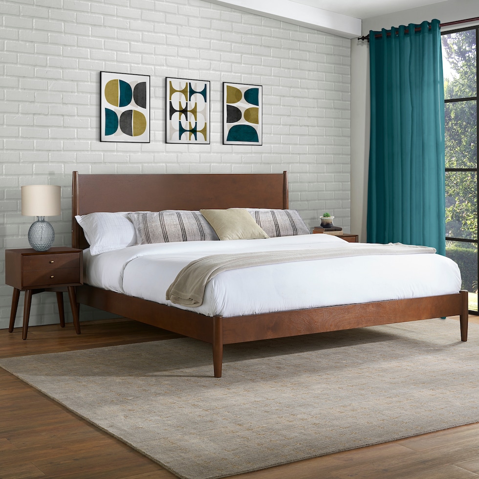 bruce dark brown king bed   
