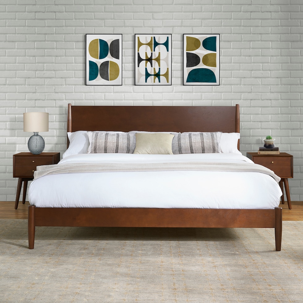 bruce dark brown king bed   