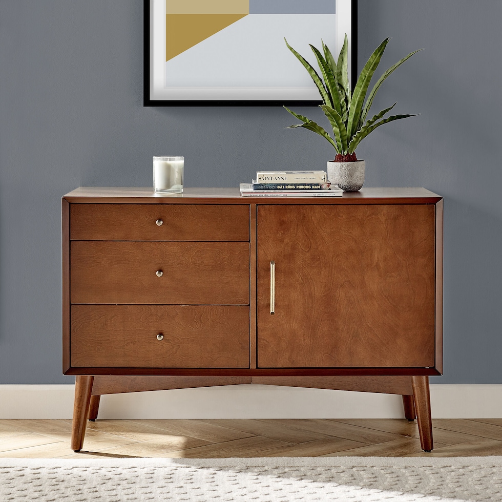 bruce dark brown tv console   