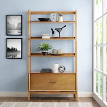 bruce light brown bookcase   