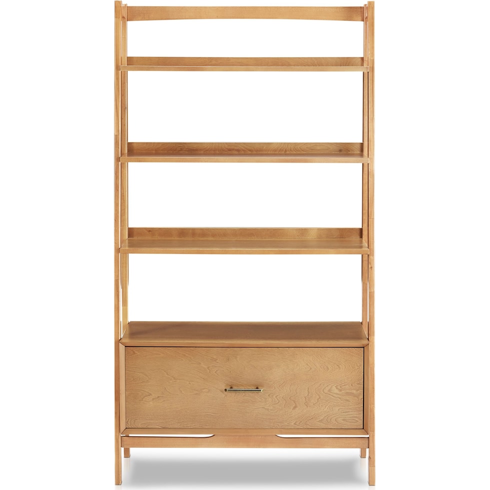 bruce light brown bookcase   