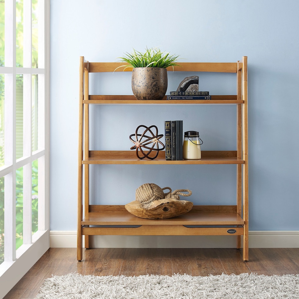 bruce light brown bookcase   