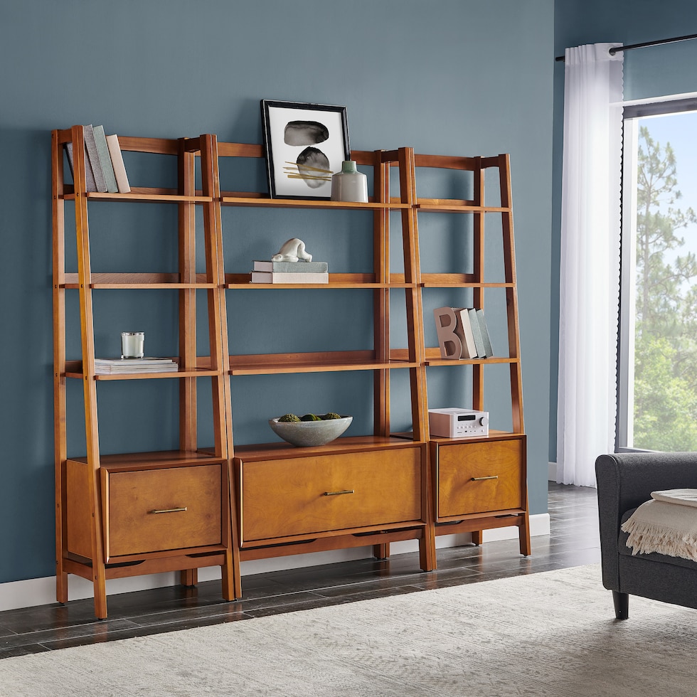 bruce light brown etagere   