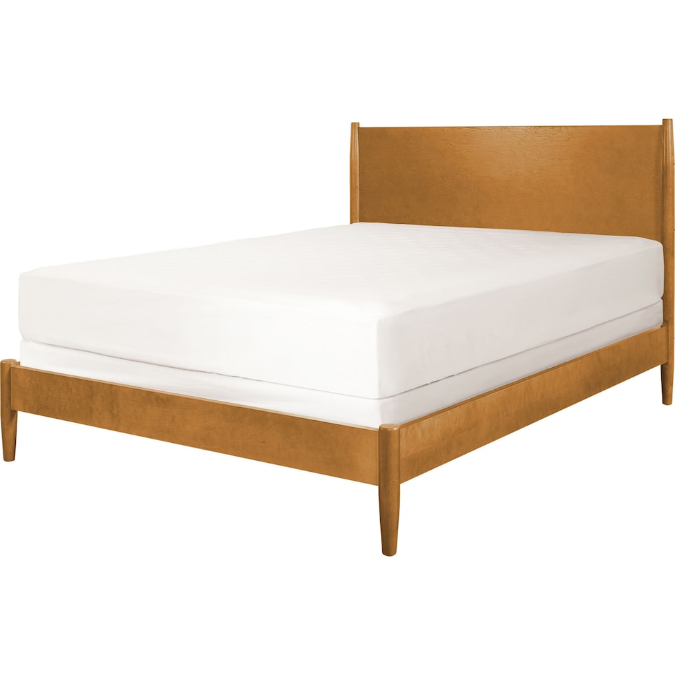 bruce light brown king bed   