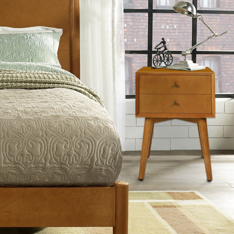 bruce light brown nightstand   
