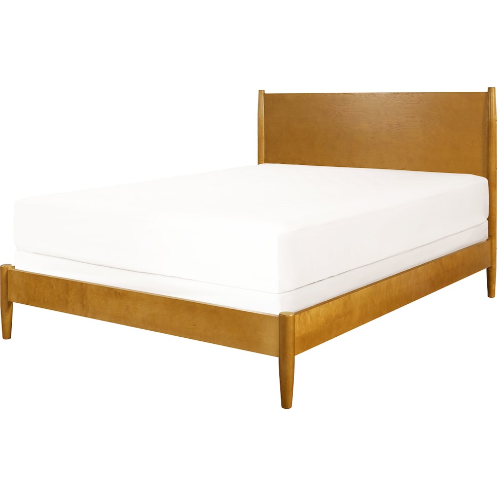 bruce light brown queen bed   