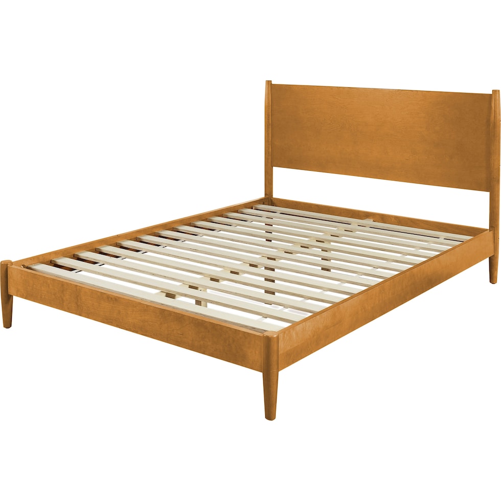 bruce light brown queen bed   