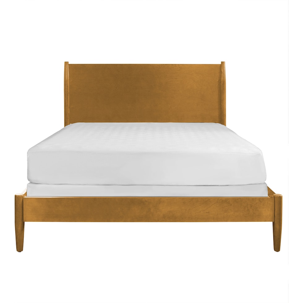 bruce light brown queen bed   