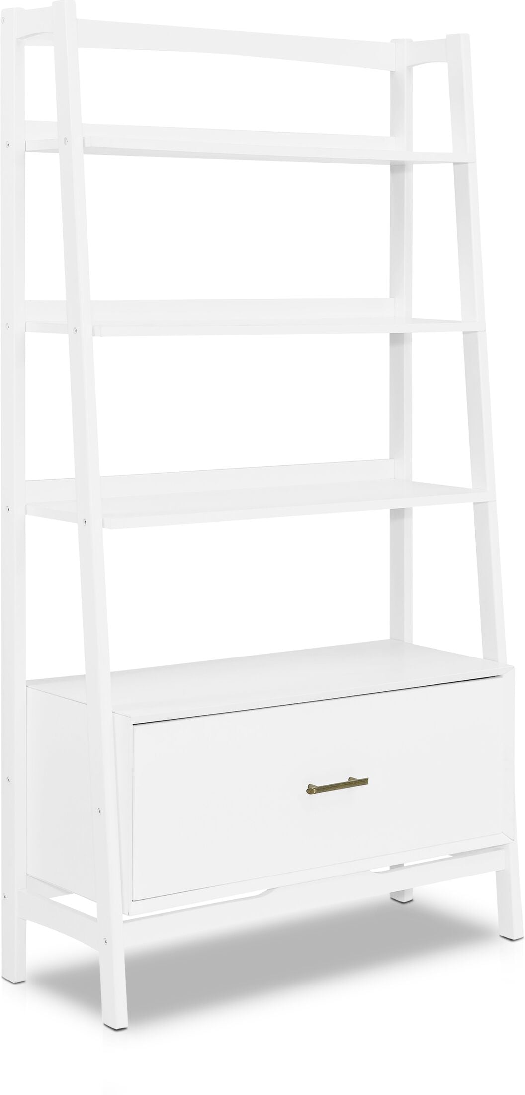 Bruce Large Bookcase White Value City Furniture
