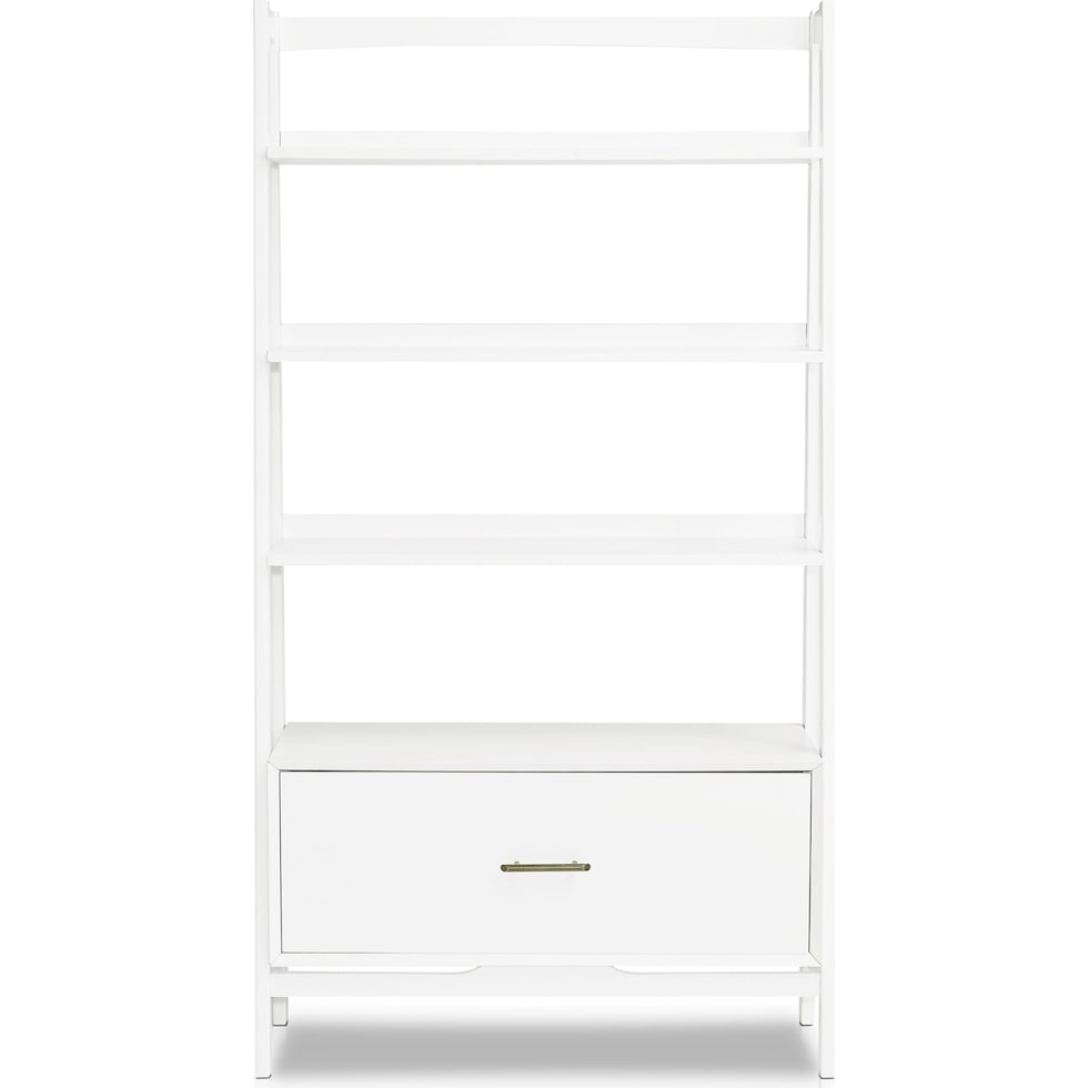 bruce white bookcase   