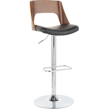 Bruges Set of 2 Adjustable Bar Stools - Black