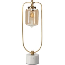 brushed brass gold table lamp   