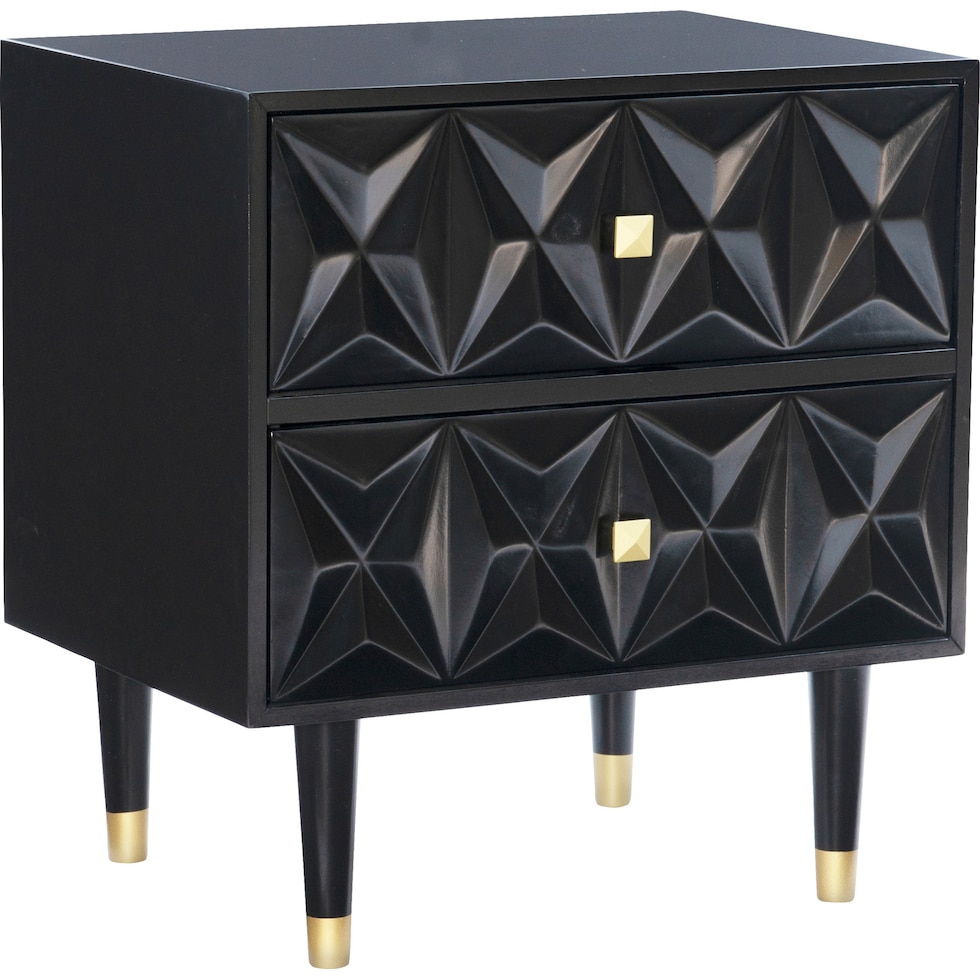 brynlynn black nightstand   