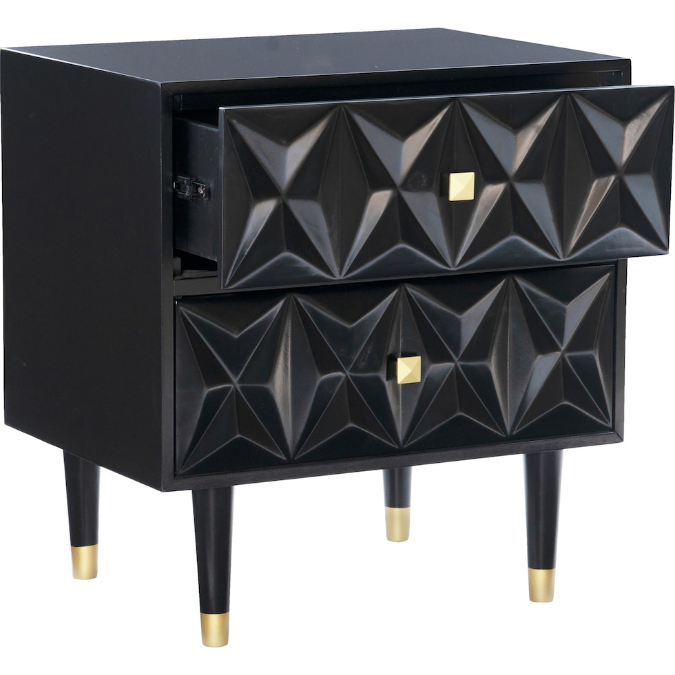 brynlynn black nightstand   