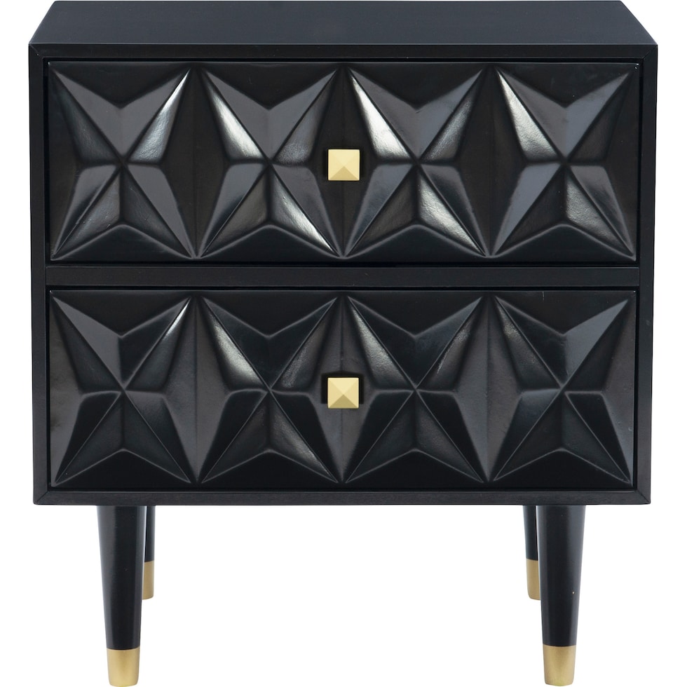 brynlynn black nightstand   