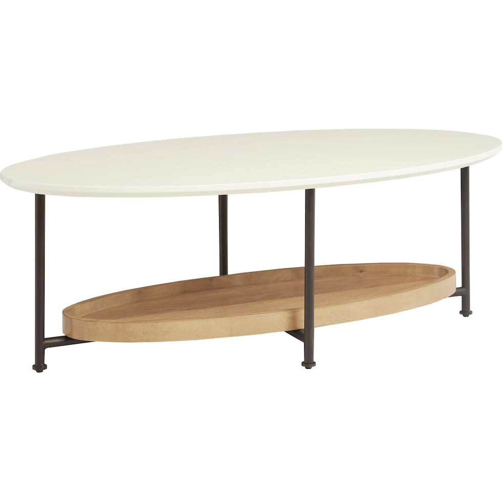 bufanda white natural coffee table   