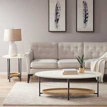 bufanda white natural coffee table   