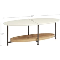 bufanda white natural coffee table   