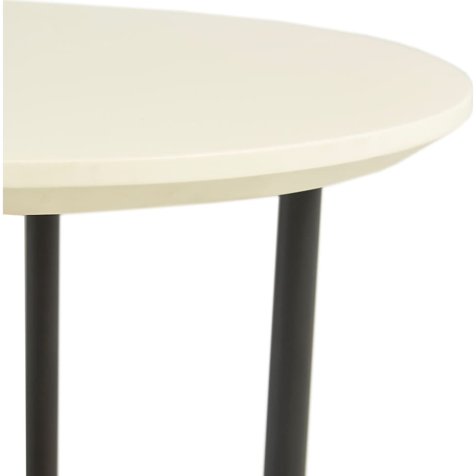 bufanda white natural end table   