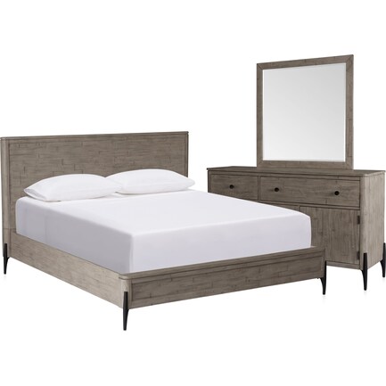 Burbank 5-Piece Queen Bedroom Set with Dresser and Mirror