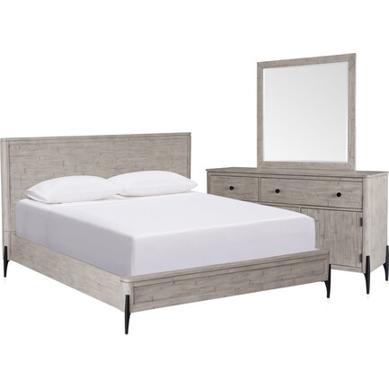 Burbank 5-Piece Queen Bedroom Set with Dresser and Mirror