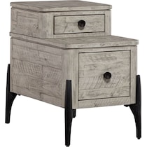 burbank gray chairside table   