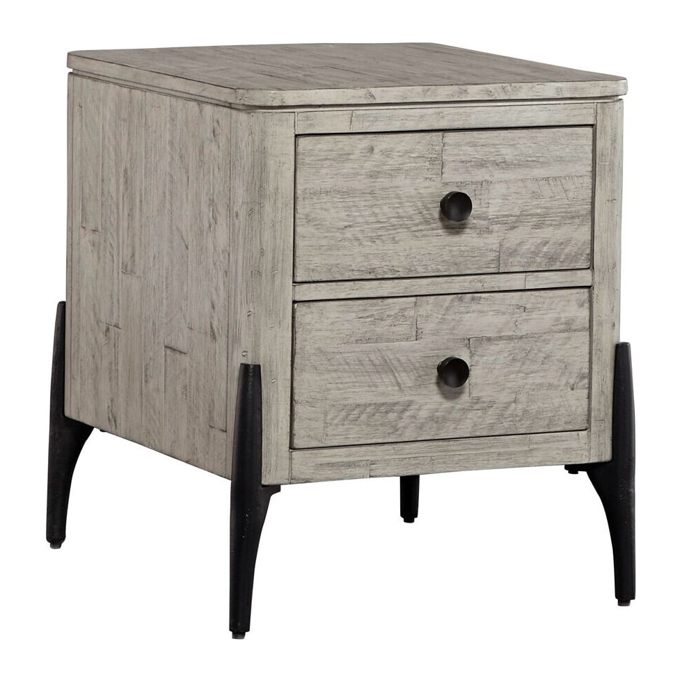 burbank gray end table   