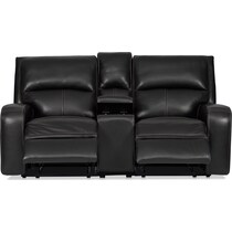 burke black  pc manual reclining living room   