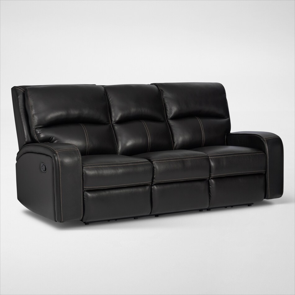 burke black  pc manual reclining living room   