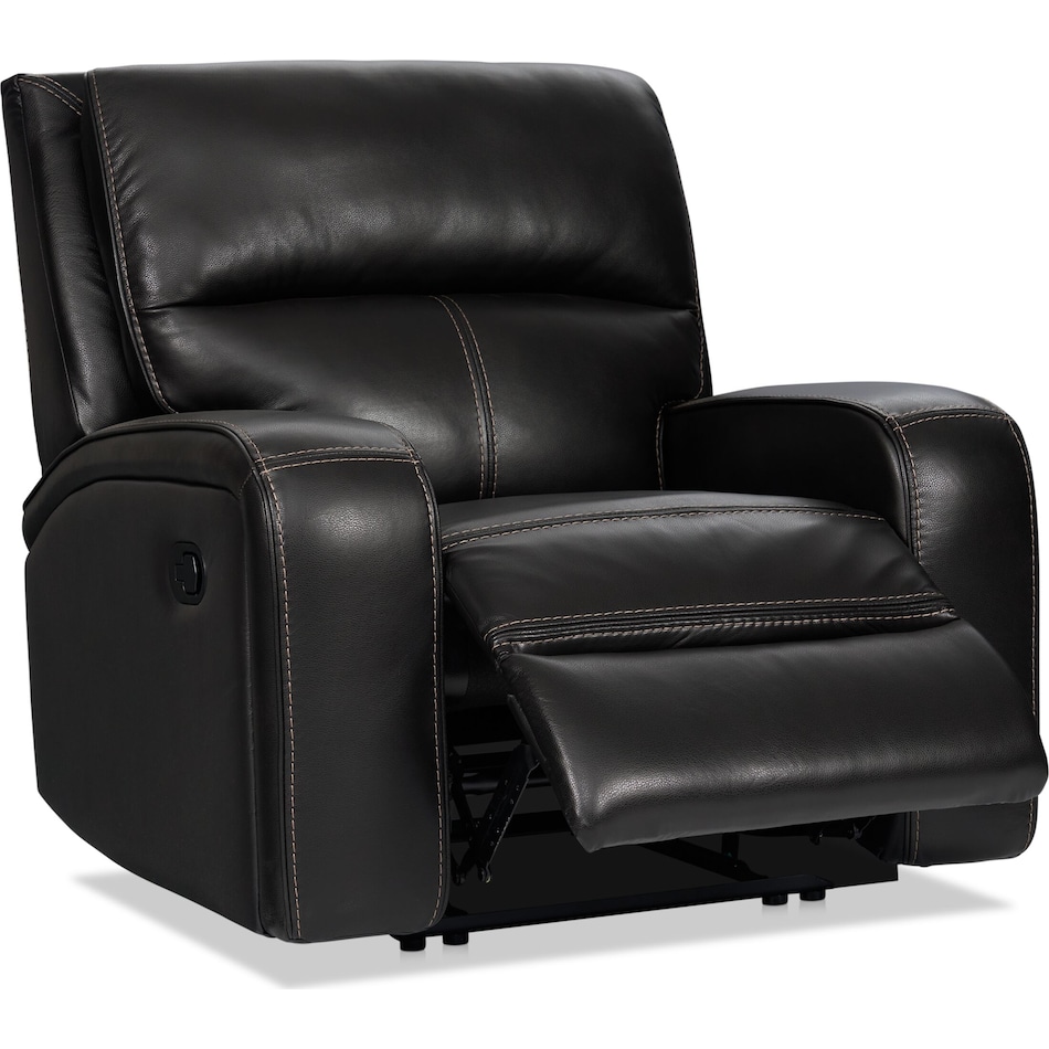 burke black  pc manual reclining living room   