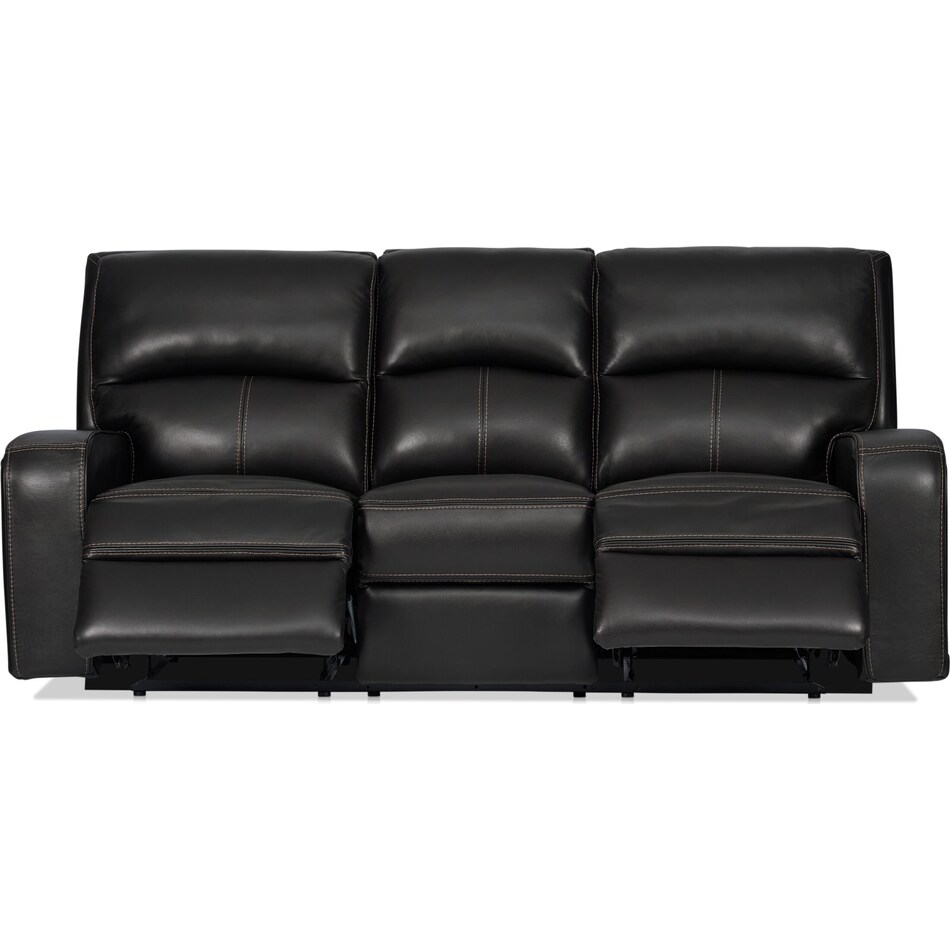burke black  pc manual reclining living room   