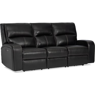 Burke Dual Power Reclining Leather Sofa and Loveseat