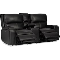 burke black  pc power reclining living room   