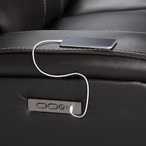 burke black  pc power reclining living room   