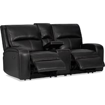 burke black  pc manual reclining living room   