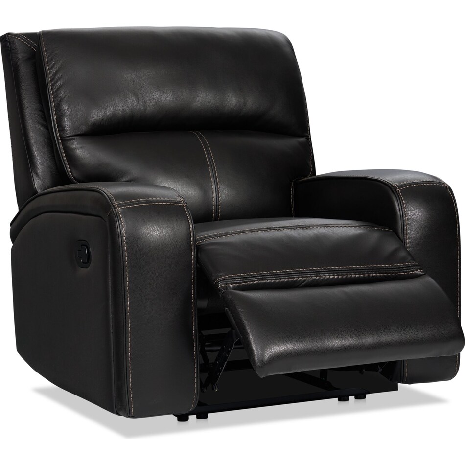 burke black  pc manual reclining living room   