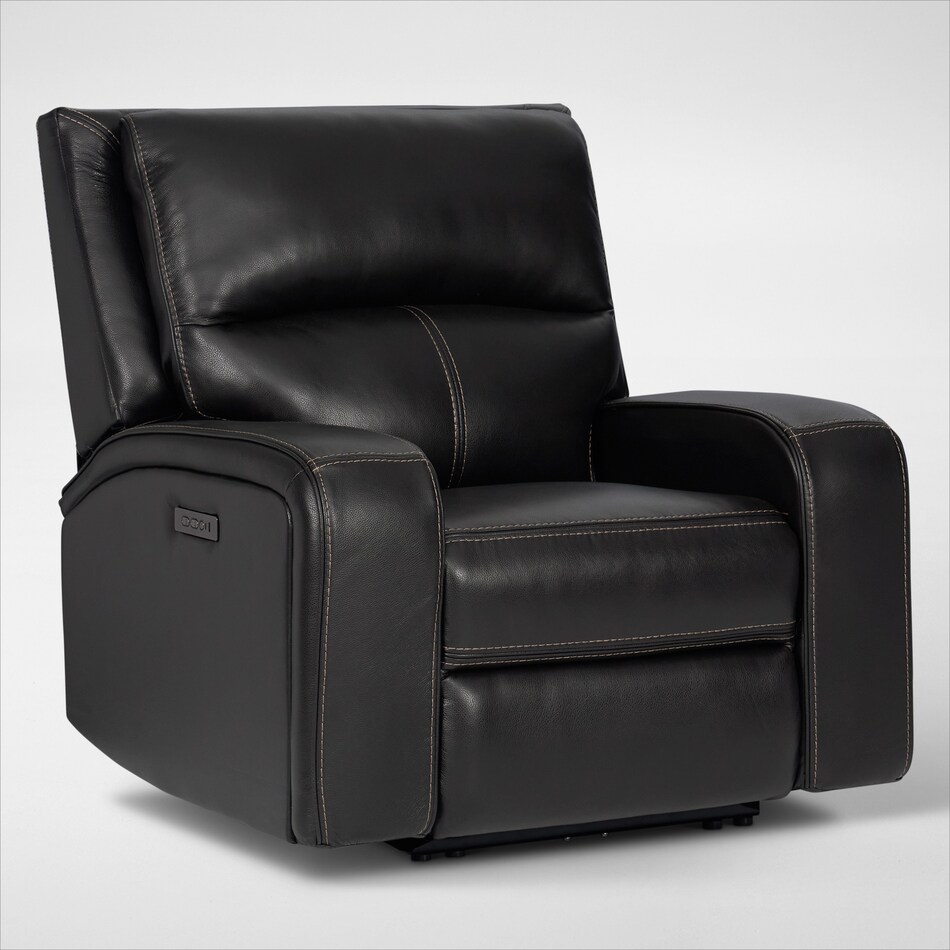 burke black  pc power reclining living room   