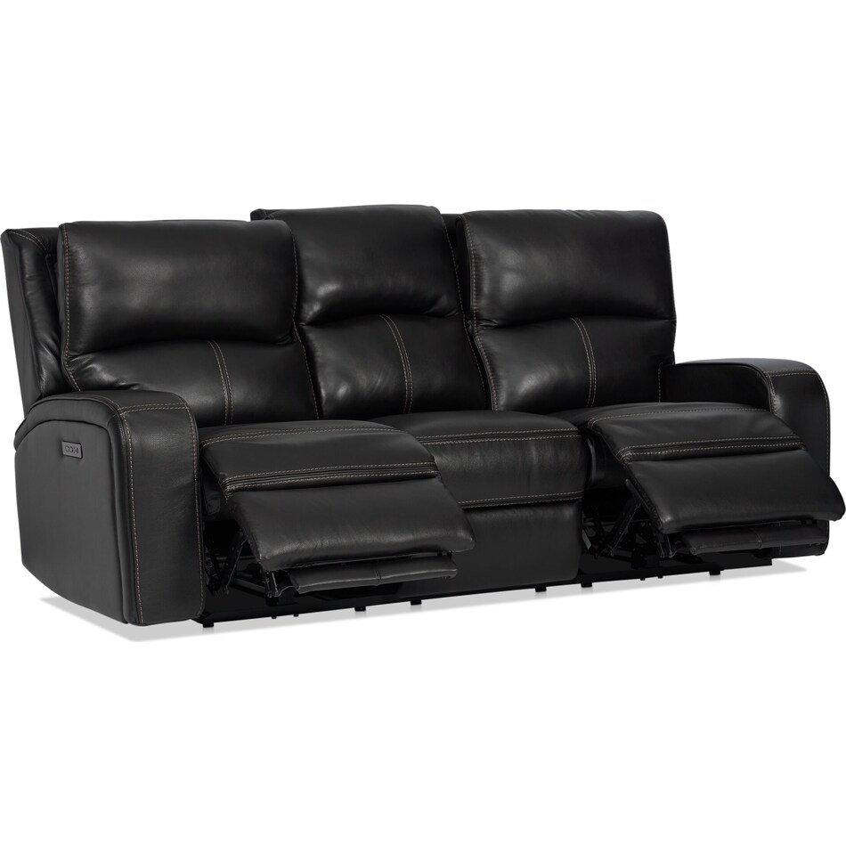 burke black  pc power reclining living room   